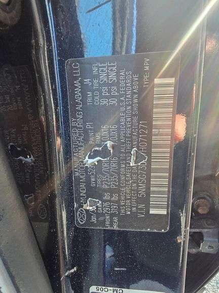 2007 HYUNDIA SANTE FE NO KEY HAS TITLE