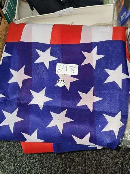LARGE AMERICAN FLAGS APROX 5'x3' WITH SIDE GROMMETS