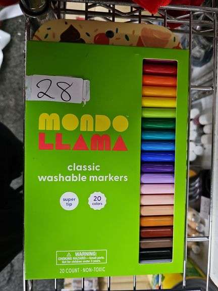 MONDO LLAMA CLASSIC WASHABLE MARKERS 20-COUNT WITH SUPER TIP
