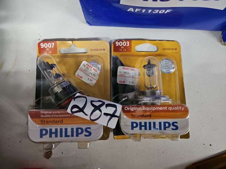 PHILIPS STANDARD HEADLIGHT REPLACEMENT PULB INCLUDING 9007 BI 12V 65 / 55W ; AND 9003 B1 12V 60/55W
