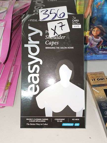 VYTAL EASYDRY PREMIUM SHOULDER CAPES FOR SALON USE NO MESS, WATERWEAVE, UATT, WHITE, 22"x30", 3 PER PACK