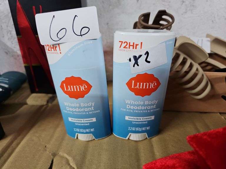 LUME WHOLE BODY DEODORANT INVISIBLE CREAM UNSCENTED 2.2OZ
