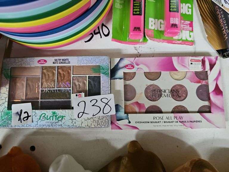 PHYSICIANS FORMULA 12-COLOR EYESHADOW PALETTES INCLUDING SULTRY NIGHTS & ROSE ALL PLAY