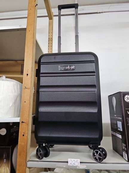 SWISS BRAND ANVERS 20"H BLACK HARD SUITCASE ON 4-WHEELS E111100-00S NEW WITH TAGS