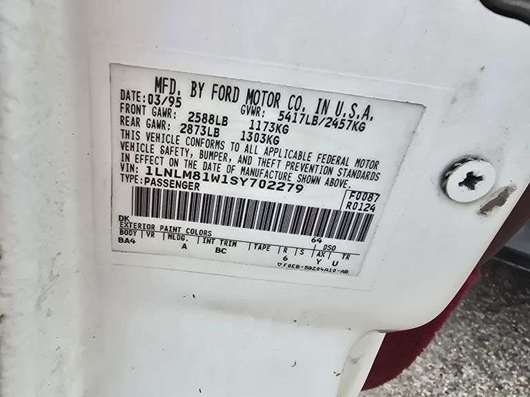 1995 LINCOLN TOWNCAR LIMO NO KEY HAS BILL OF SALE