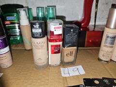 FOUNDATIONS INCLUDING ALMAY SKIN PERFECTING 2FL OZ, REVLON AGE DEFYING 3X 1OZ AND ELF FLAWLESS SATIN