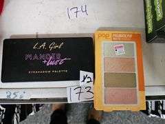 BEAUTY PALETTES INCLUDING POP PRISMATIC POP HIGHLIGHTER PALETTE 4-COLOR ; AND LA GIRL WANDER LUST EYESHADOW PALETTE 12-COLOR