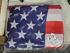 LARGE AMERICAN FLAGS APROX 5'x3' WITH SIDE GROMMETS