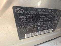 2011 HYUNDIA SONATA NO KEY HAS VSF PACK