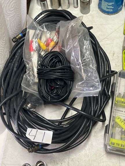CABLES INCLUDING 100'+ COAX AND AV CABLES