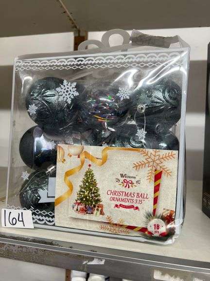 VB HOME CHRISTMAS BALL ORNAMENTS 3.15"DIA. 18PCS
