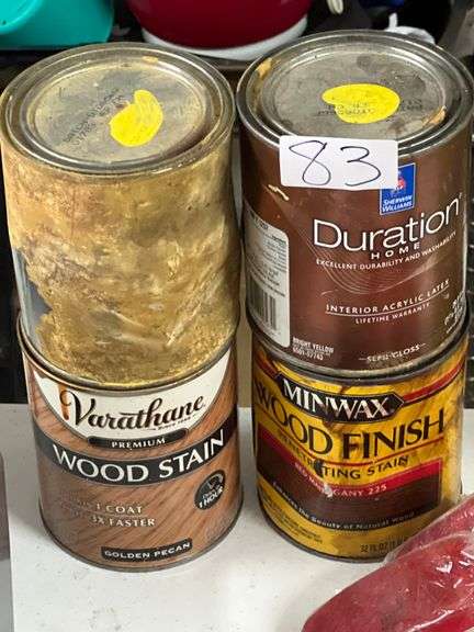 VARIETY OF WOOD STAIN AND DURATION HOME ACRYLIC LATEX PAINT