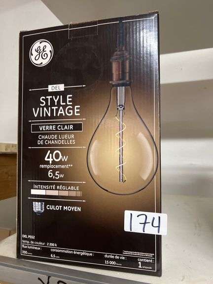 GE EXTRA LARGE LIGHTBULB VINTAGE STYLE AMBER GLASS WARM MODERN LIGHT 6.5W DIMMABLE MEDIUM BASE LED LIGHT BULB