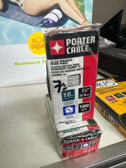 PORTER CABLE 16GA STRAIGHT FINISH NAILS 16GA. 1-1/4" 1000QTY PFN16125-1