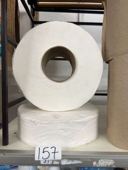 WHITE COMMERCIAL TOILET PAPER ROLLS FOR DISPENSERS