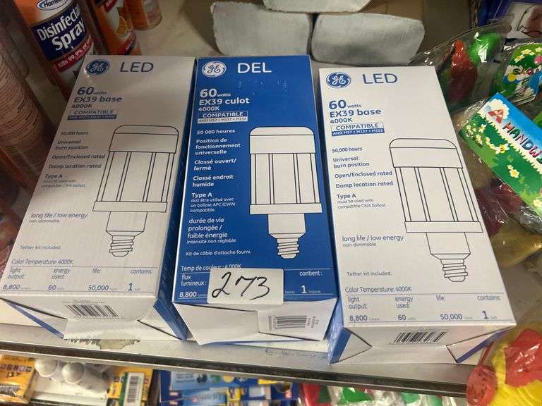 GE LED 60W EX39 BASE LIGHTBULBS 4000K TYPE A 50,000HRS