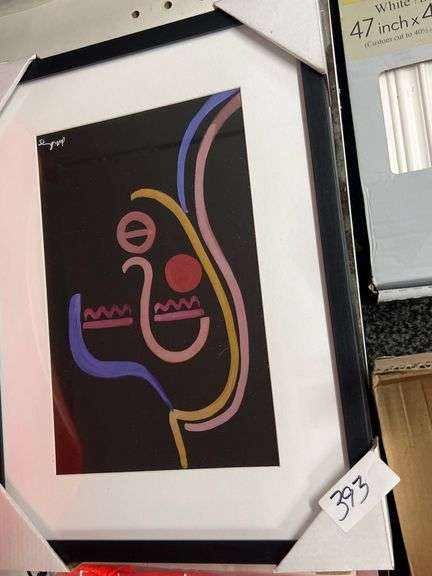 ABSTRACT ART IN BLACK FRAME