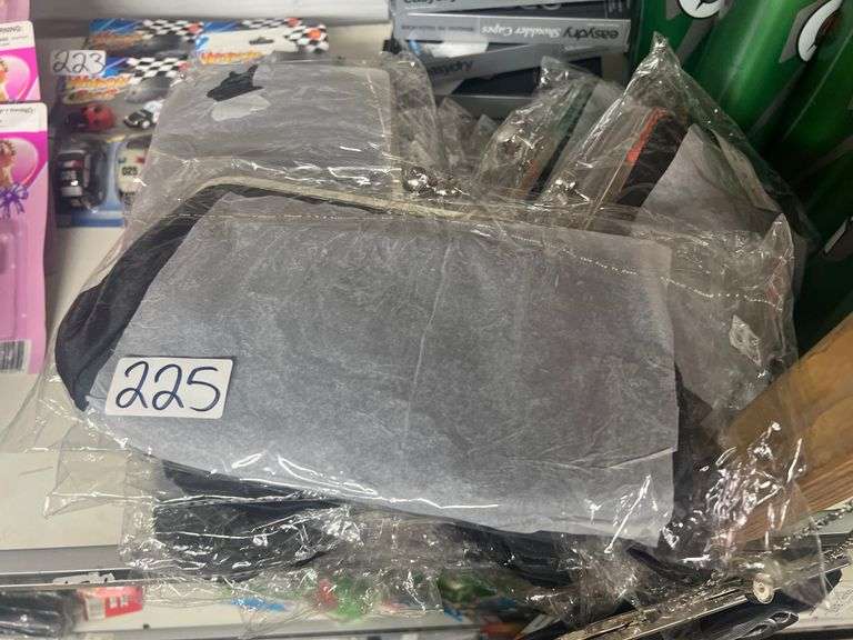 WOMEN'S  SMALL CLUTCH APROX 9"x4" BLACK WITH ROSE ACCENT STYLE: 8472