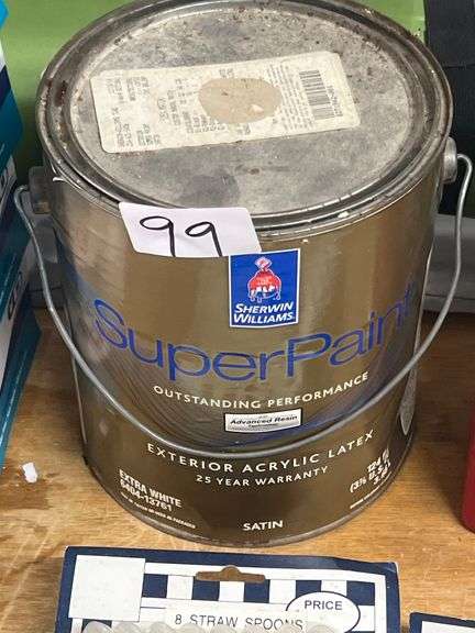 SHERWIN WILLIAMS SUPER PAINT EXTERIOR ACRYLIC LATEX SATIN PAINT 1GAL