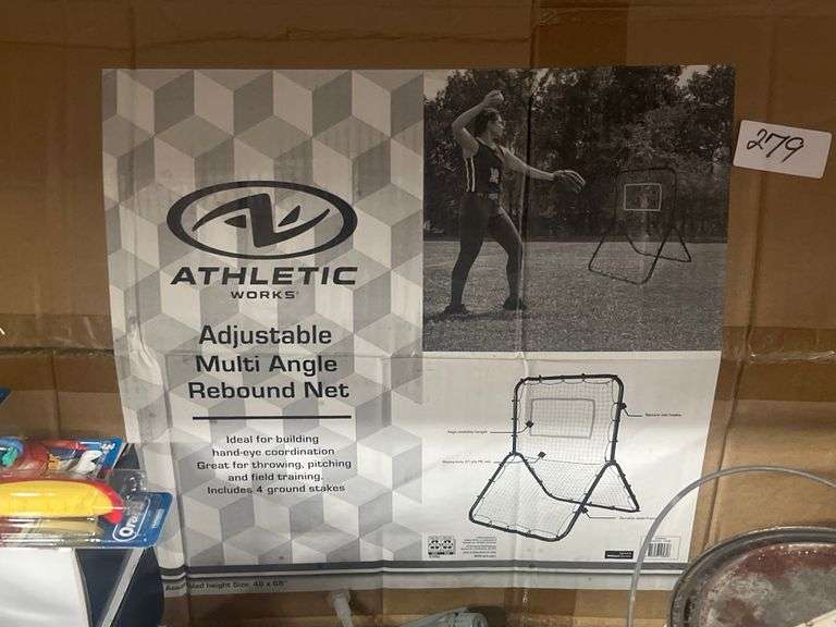 ATHLETIC WORKS ADJUSTABLE MULTI ANGLE REBOUND NET 48" X 68" HUN0580
