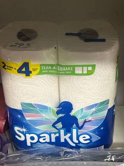 SPARKLE PICK A SIZE PAPER TOWEL ROLLS WITH THIRST POCKETS 2 ROLL PACK