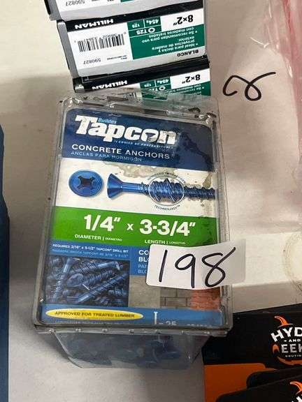 BUILDEX TAPCON CONCRETE ANCHORS 1/4"x3-3/4"