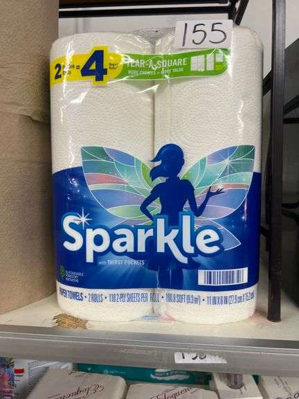 SPARKLE PICK A SIZE PAPER TOWEL ROLLS WITH THIRST POCKETS 4 ROLL PACK 201.6SQFT