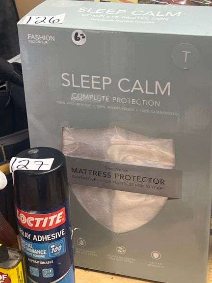 FASHION BED GROUP SLEEP CALM SLEEPSENSE MATTRESS PROTECTOR TWIN SIZE 100% WATERPROOF