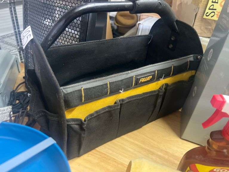 AWP HARD SIDE FABRIC TOOL BAG APROX 7"X14"X10"