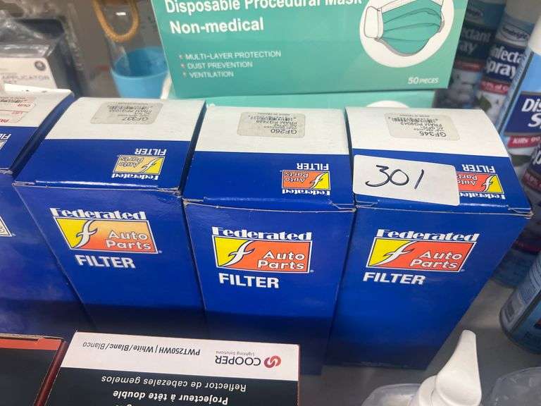 FEDERATED AUTO PARTS FILTERS INCLUDING GF345, GF260, GF337 & GF234