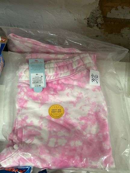 CAT & JACK XL PINK TIE DYE SWEATPANTS 205-02-5617 NEW WITH TAGS RETAIL $12EA
