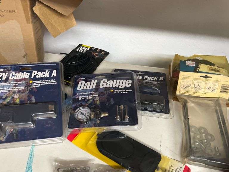 AIRMAN AUTOMOTIVE ACCESSORIES INCLUDING 12V CABLE PACK B DPL NO. 3010107940 , PACK A, AND BALL GAUGE 25PSI DPL NO. 3010107960