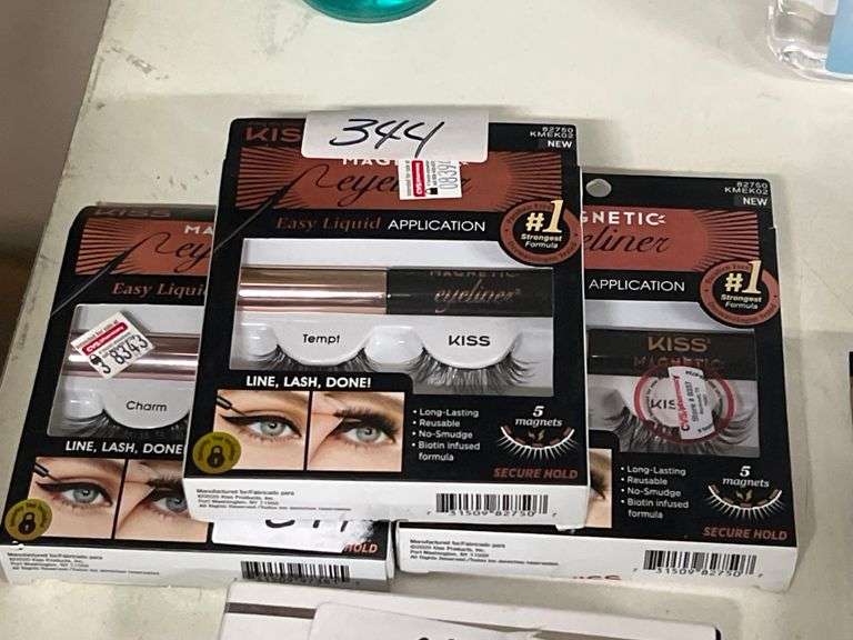 KISS MAGNETIC EYELINER EASY LIQUID APPLICATION FAUX EYELASHES CHARM & TEMPT STYLES