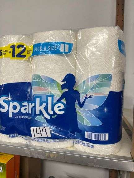 SPARKLE PICK A SIZE PAPER TOWEL ROLLS WITH THIRST POCKETS 4 ROLL PACK 201.6SQFT