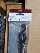 HOME DECORATORS COLLECTION 5/8" ADJUSTABLE CAFE ROD IN BLACK FINISH 28-48"L  834-384 2 PER PACK