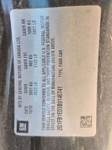 2011 CHEVY CAMARO HAS KEY HAS TITLE RUNS AN DRIVES