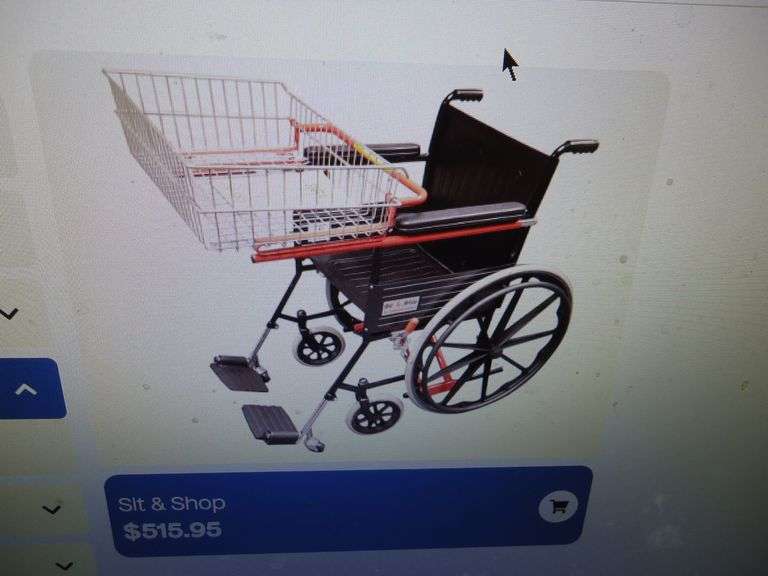NEW! SIT AND SHOP WHEELCHAIR NO BASKET