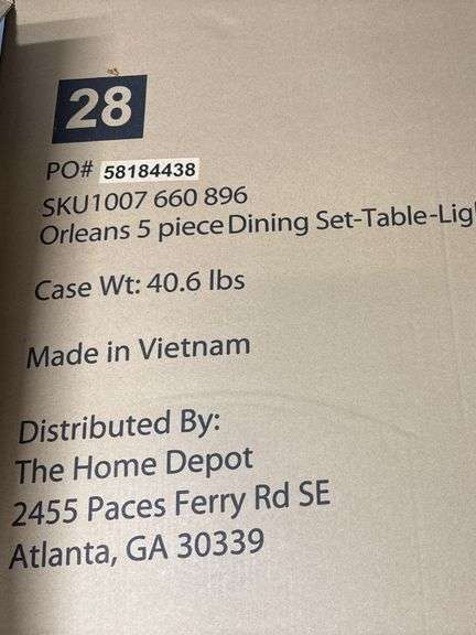 Home Depot Orleans 5Pcs Dining Set Table Light Teak 1007 660 896
