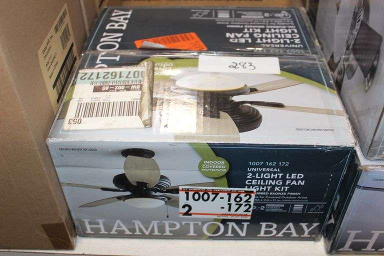 Hampton Bay Universal 2-Light Led Ceiling Fan Light Kit In Oil Rubbed Bronze, Suitable For Damp Location, Dimmable 9.6"Dia"3.6"H 1007 162 172