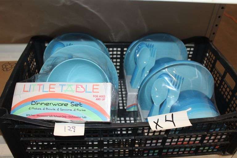 Little Table Dinnerware Set With 4-Plates, Bowls Spoons, And Forks