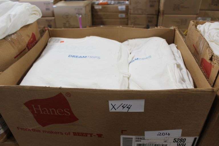 Hanes White Cotton Adult Small Passport Graphic T-Shirt Tagless Sold Per Shirt