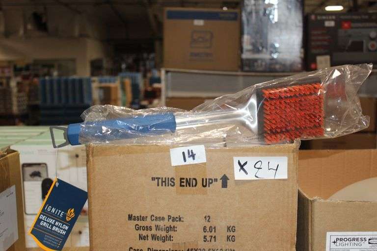Ignite Deluxe Nylon Grill Brush With Stainless Steel Construction Item #11818