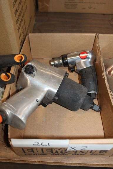 Pneumatic Tools Including Suntech Sm-7283 1/4" Mini Air Drill 2,800Rpm ; & Ac Delco Ani405 1/2" Impact Wrench 8,000Rpm 90Psi