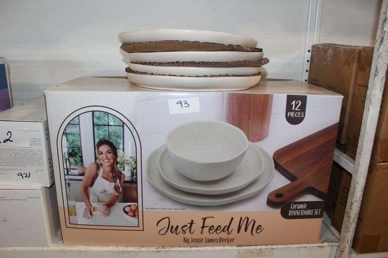 Just Feed Me By Jessie James Decker Ceramic Dinnerware Set 12Pcs