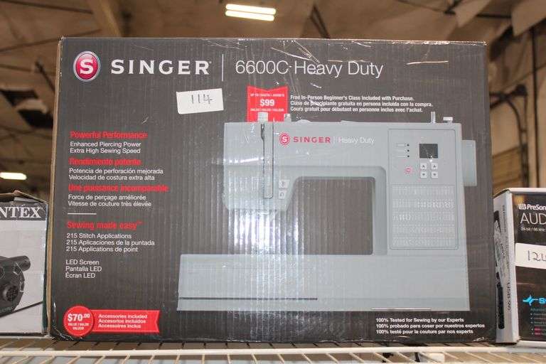 Singer 6600C Heavy Duty Sewing Machine With Led Screen And 215 Sewing Patterns