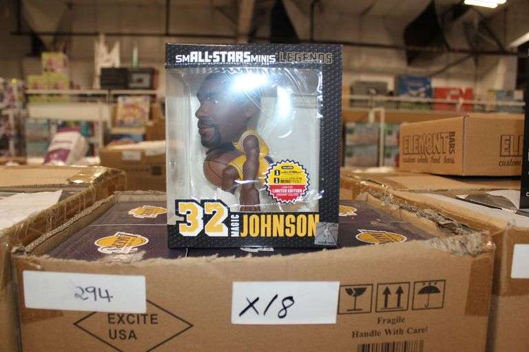 Excite Small-Stars Minis Legends Los Angeles Lakers #32 Magic Johnson 6" Collectible Figure #8587 With Limited Edition Variant Colors Incld. In Count