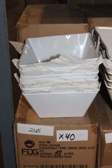 Fdg 7" Square White Bowl 52Oz Vv5746W