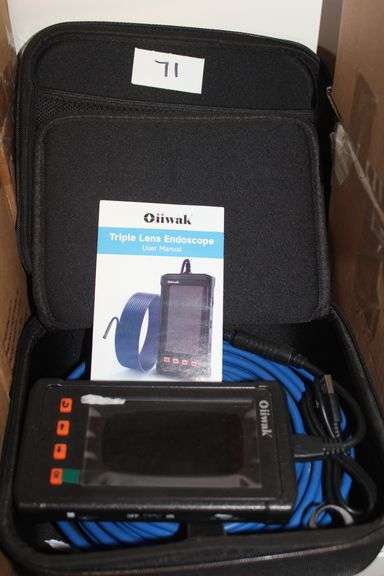 Oiiwak Triple Lens Endoscope In Travel Case With Manual And Accessories