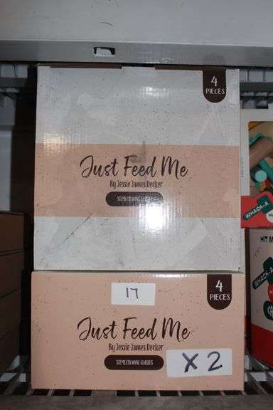 Just Feed Me By Jessie James Decker 4Pcs Stemless Wine Glasses