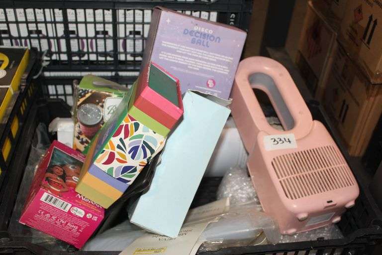 Home Goods Including Moana Collectible Bluetooth Speaker, Disco Decision Ball, Ball Jar Lids Ect
